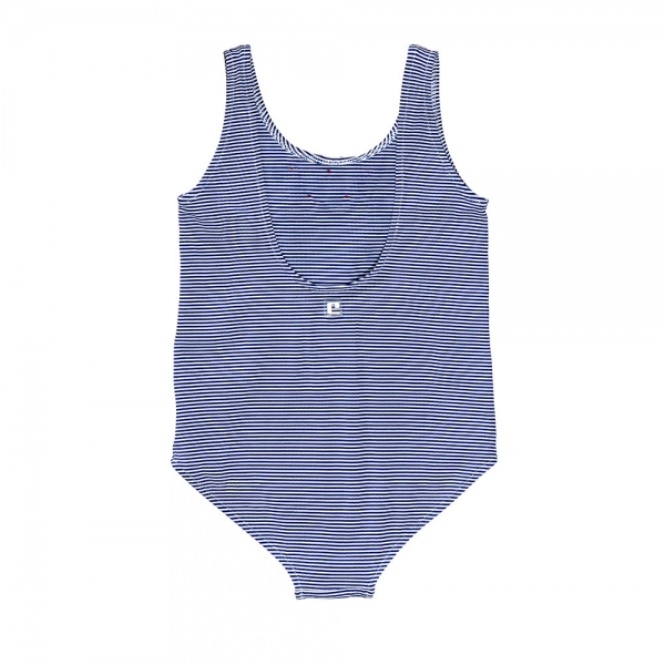 one-piece swimsuit navy and white