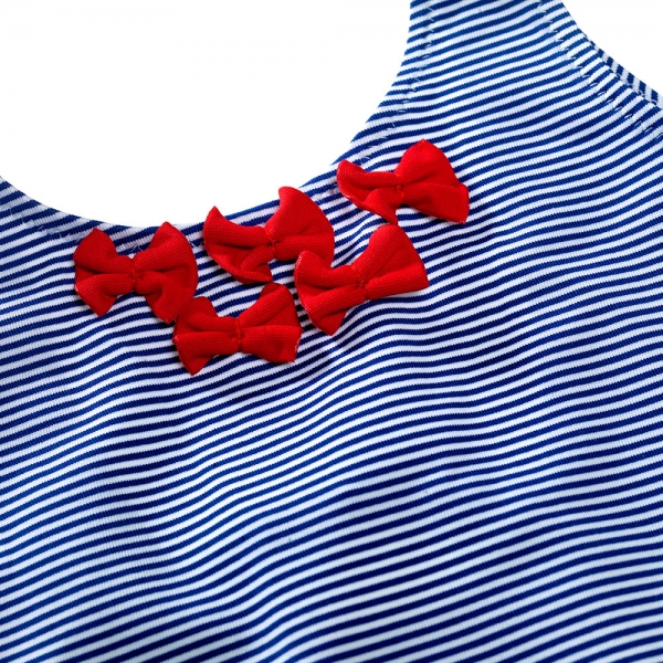 one-piece swimsuit navy and white