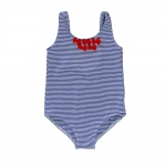 one-piece swimsuit navy and white