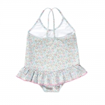 girls one-piece swimsuit with ruffled skirt