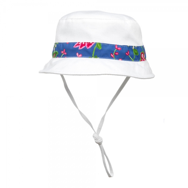 boys blue floral print sun hat
