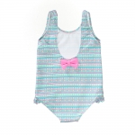 girls flores beach print one-piece swimsuit