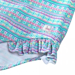 girls flores beach print one-piece swimsuit