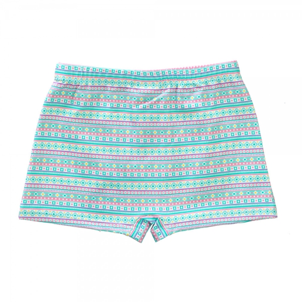 beach print boxer swimsuit