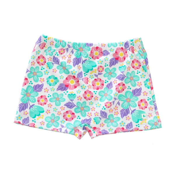 boys floral print boxer swimsuit